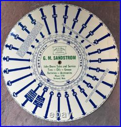 Vtg John Deere Vernon Farm Tin Advertising Calculator Sandstrom Bertrand NE