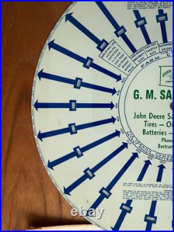 Vtg John Deere Vernon Farm Tin Advertising Calculator Sandstrom Bertrand NE