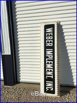 Vtg Weber farm machinery Implement display Large sign IH John Deere New Idea