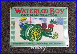 Waterloo boy porcelain sign