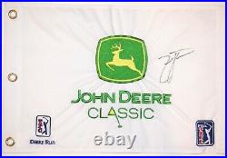 ZACH JOHNSON Signed JOHN DEERE CLASSIC Golf Flag